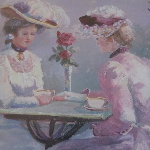 Tea for Two ~ Home Interiors ~ Thru God's Grace Bettie Hebert Felder Framed Art - Picture 12 of 15